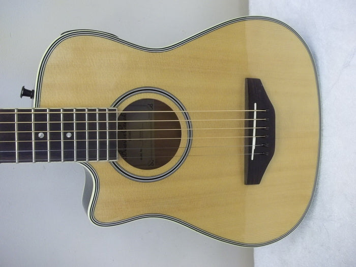 (USED) LEFT hand: BeaverCreek Travel size acoustic-electric guitar