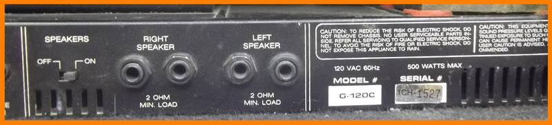 (USED) Crate by SLM G120c guitar amplifier head