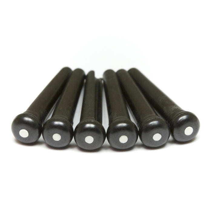 GraphTech : TUSQ Traditional Style Bridge Pins : black with white Inlay : PP-2122-00