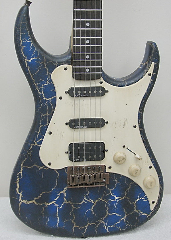 Badwater SRO Blue Crackle electric guitar