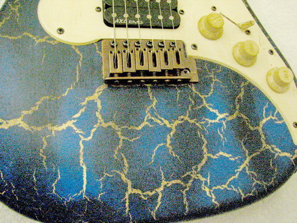 Badwater SRO Blue Crackle electric guitar