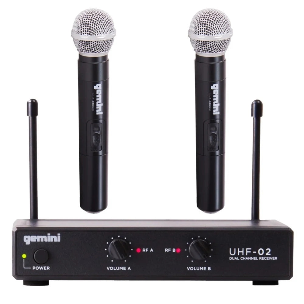 Gemini UHF-02 dual wireless Mic system