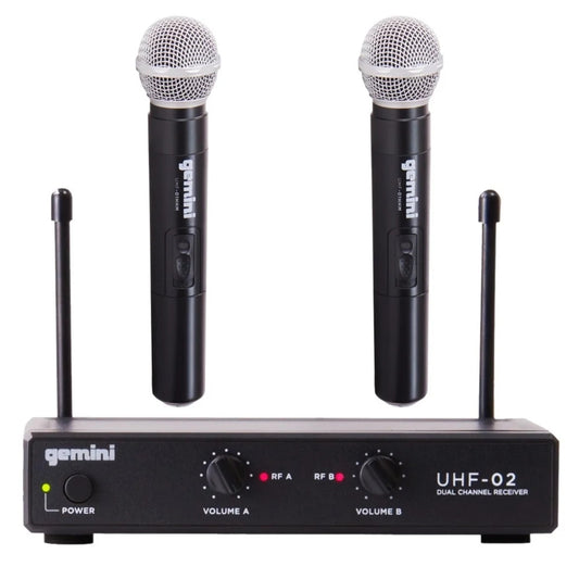 Gemini UHF-02 dual wireless Mic system
