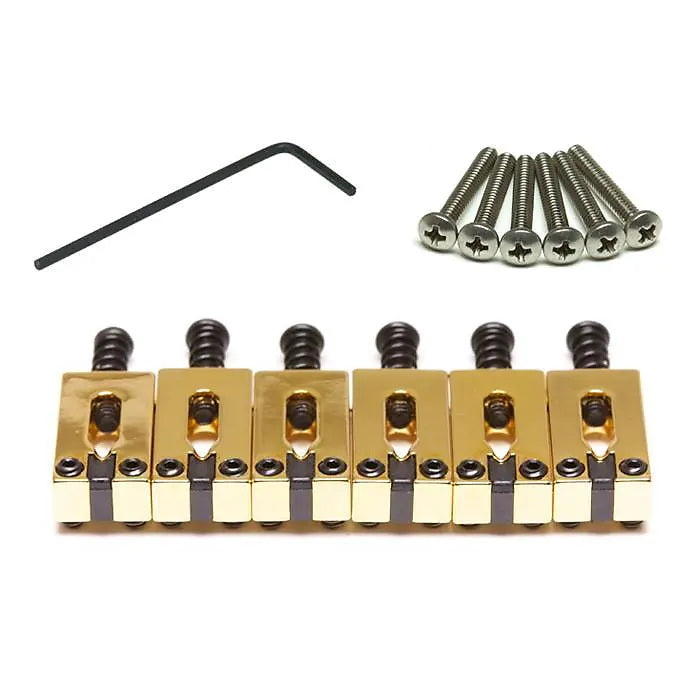 GraphTech : String Saver;strat/tele bridge saddle set;GOLD:PG-8000-FG