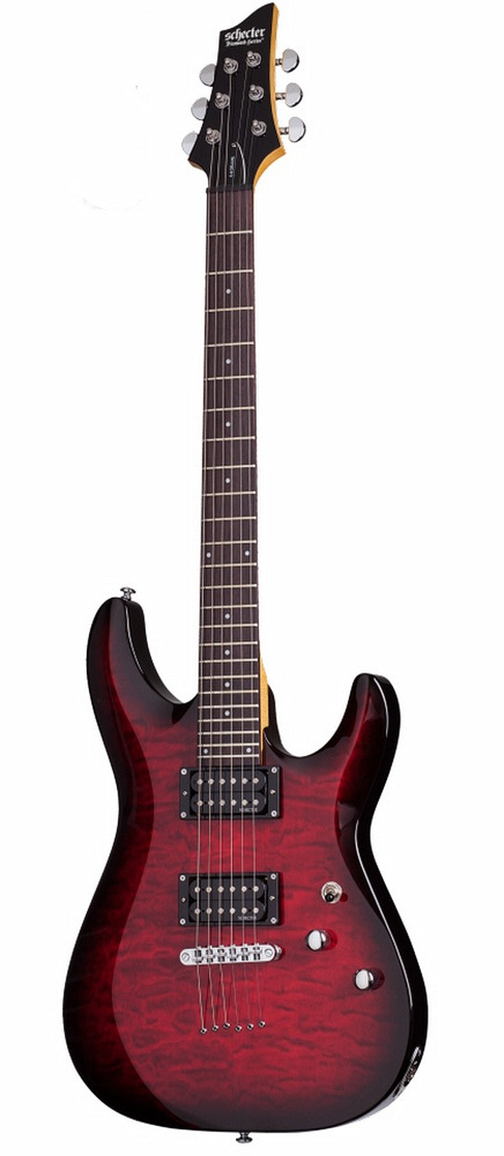 Schecter C6 Plus see thru cherryburst electric