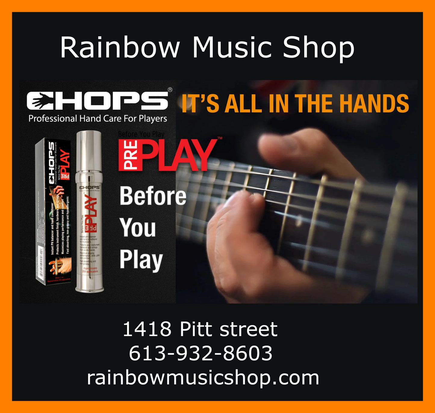 Chops PrePlay Guitarist's hand conditioner