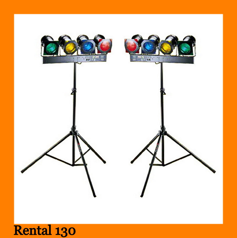 RENTALS: Stage Lighting Rig:8 lights – Rainbow Music Shop
