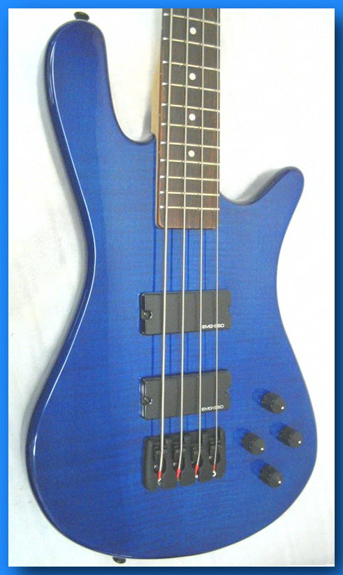 Spector Performer 4 DLX bass : transparent blue flametop