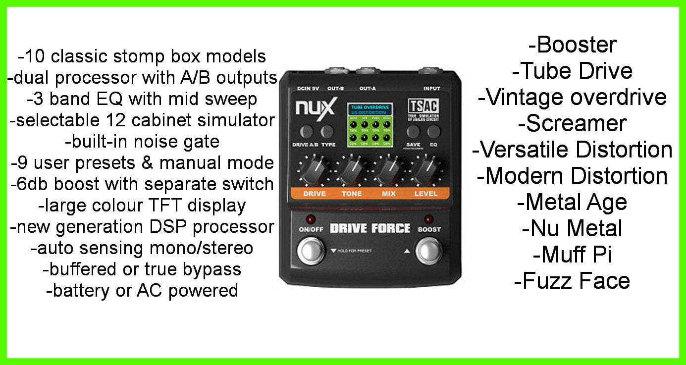 NUX Drive Force amplifier modeler