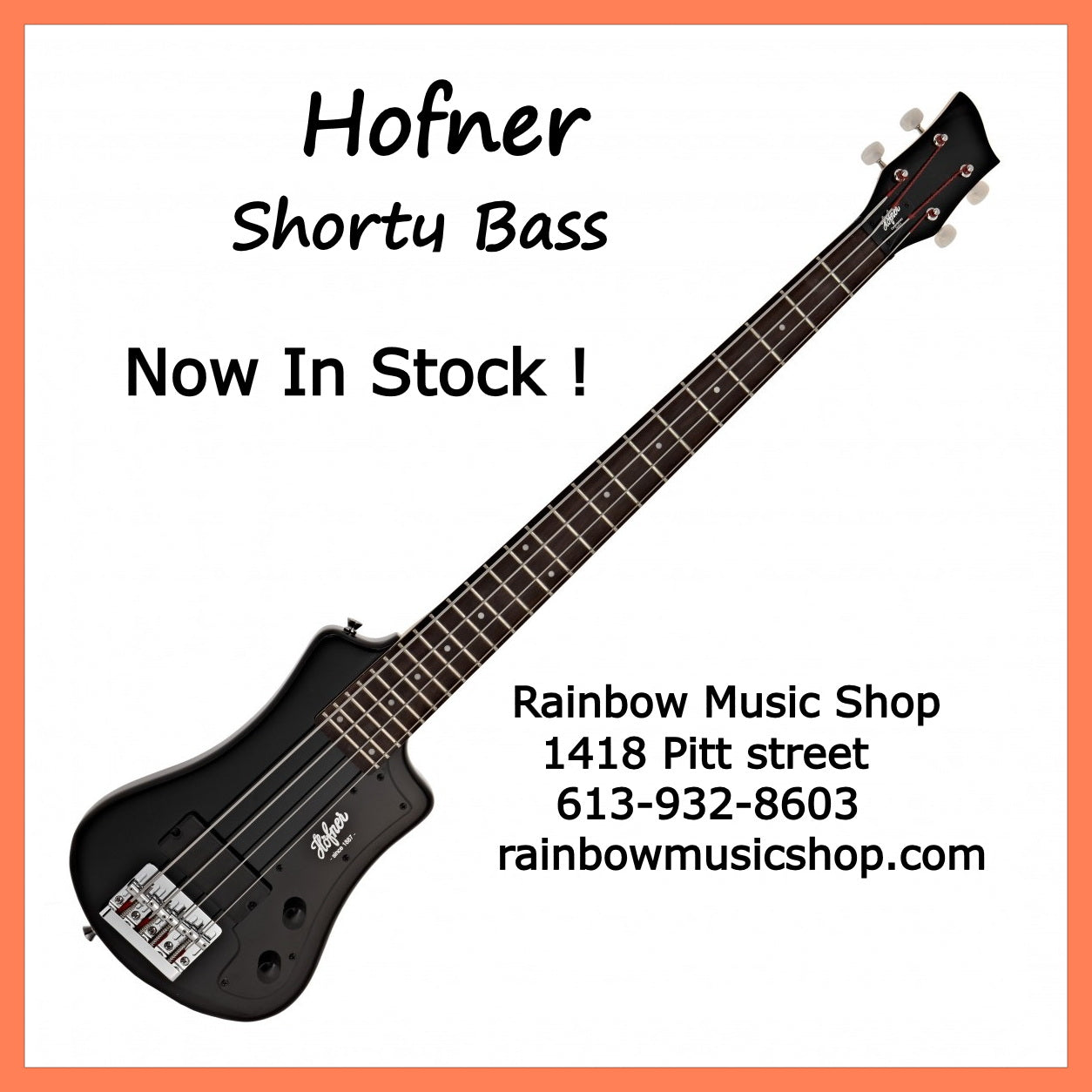 Hofner Shorty Standard Bass black