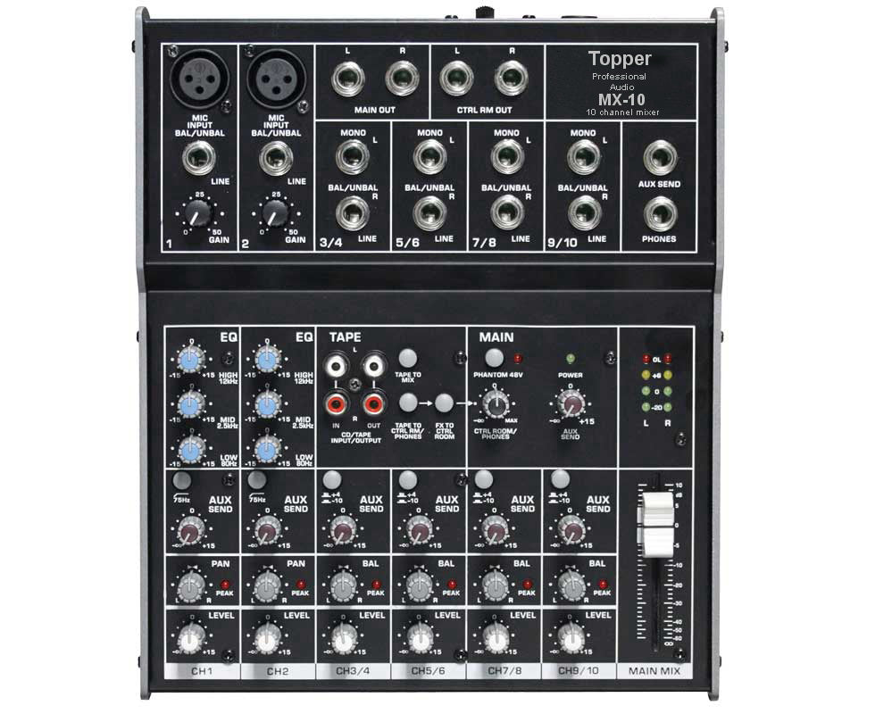 Topp Pro MIX10 USB mixer