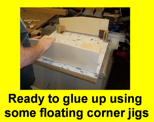 May be an image of text that says 'Ready to glue up using some floating corner jigs'