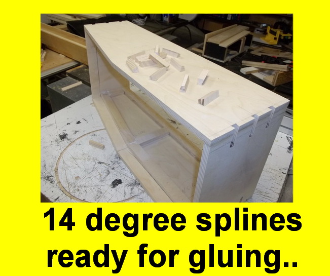 May be an image of text that says '14 degree splines ready for gluing..'